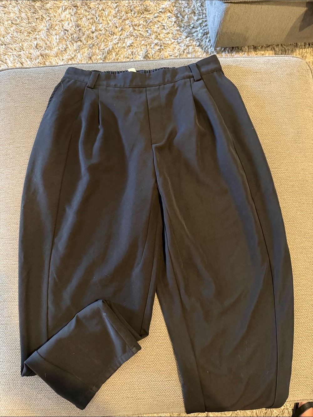 HALARA Black Wide Leg Pleated Pants